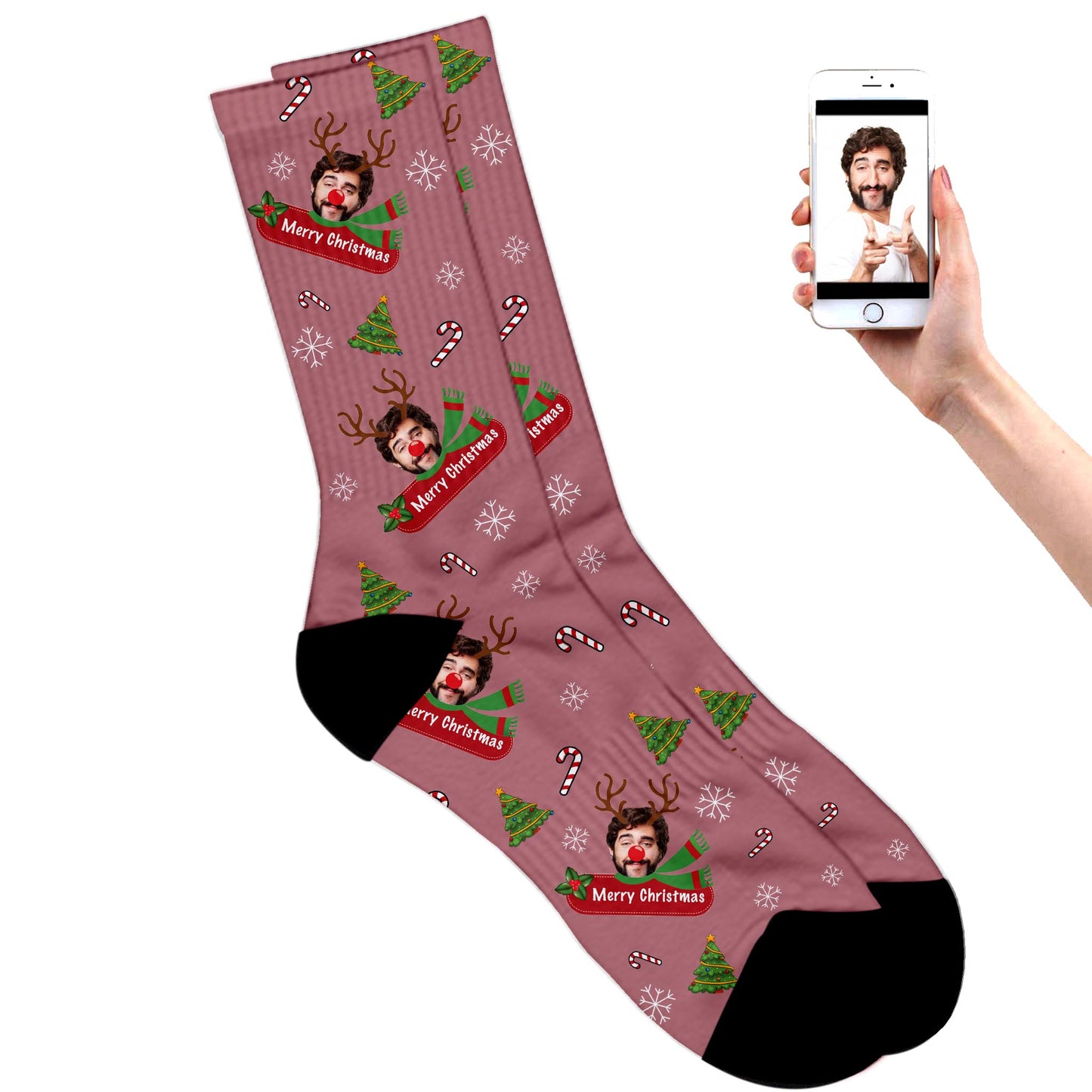 
                  
                    Merry Christmas Reindeer Socks
                  
                