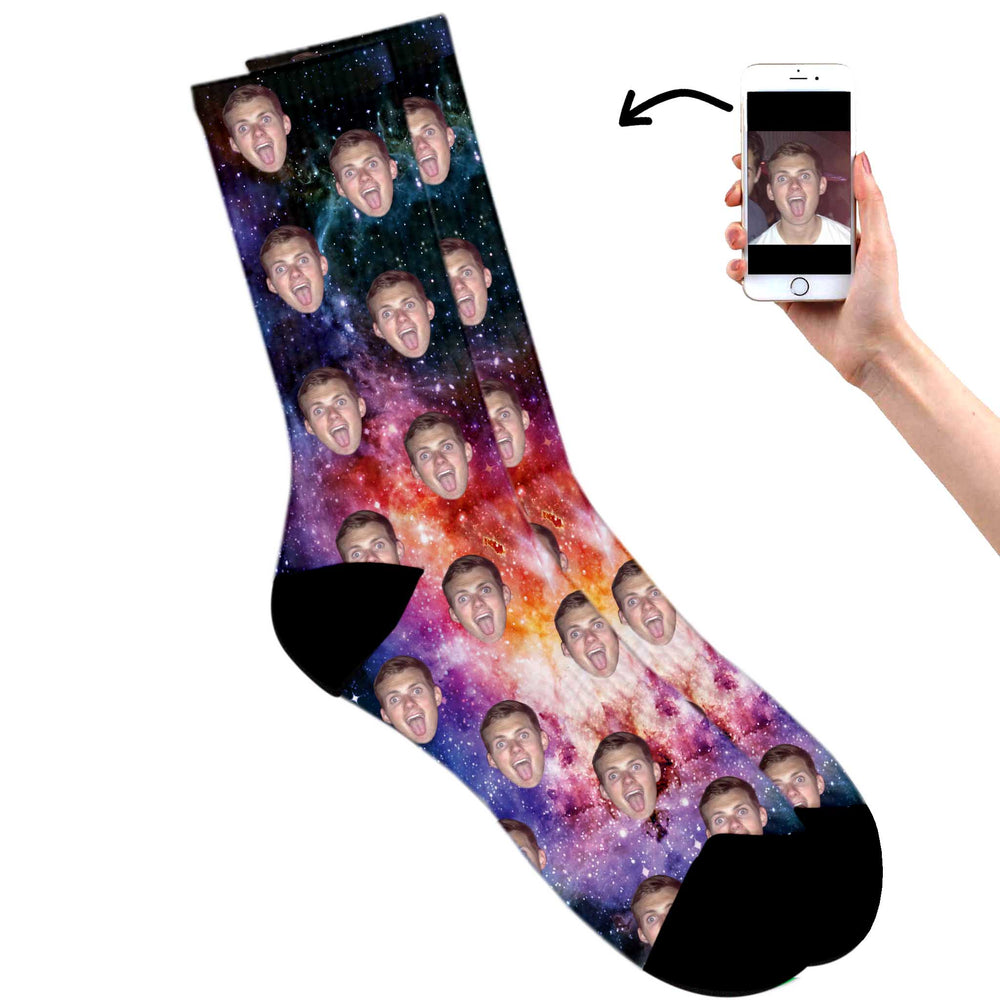 Galaxy Face Socks