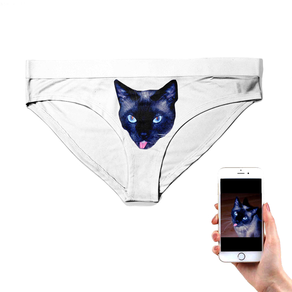 Cat On Undies - Custom Printed Underwear With Your Cat On Them
