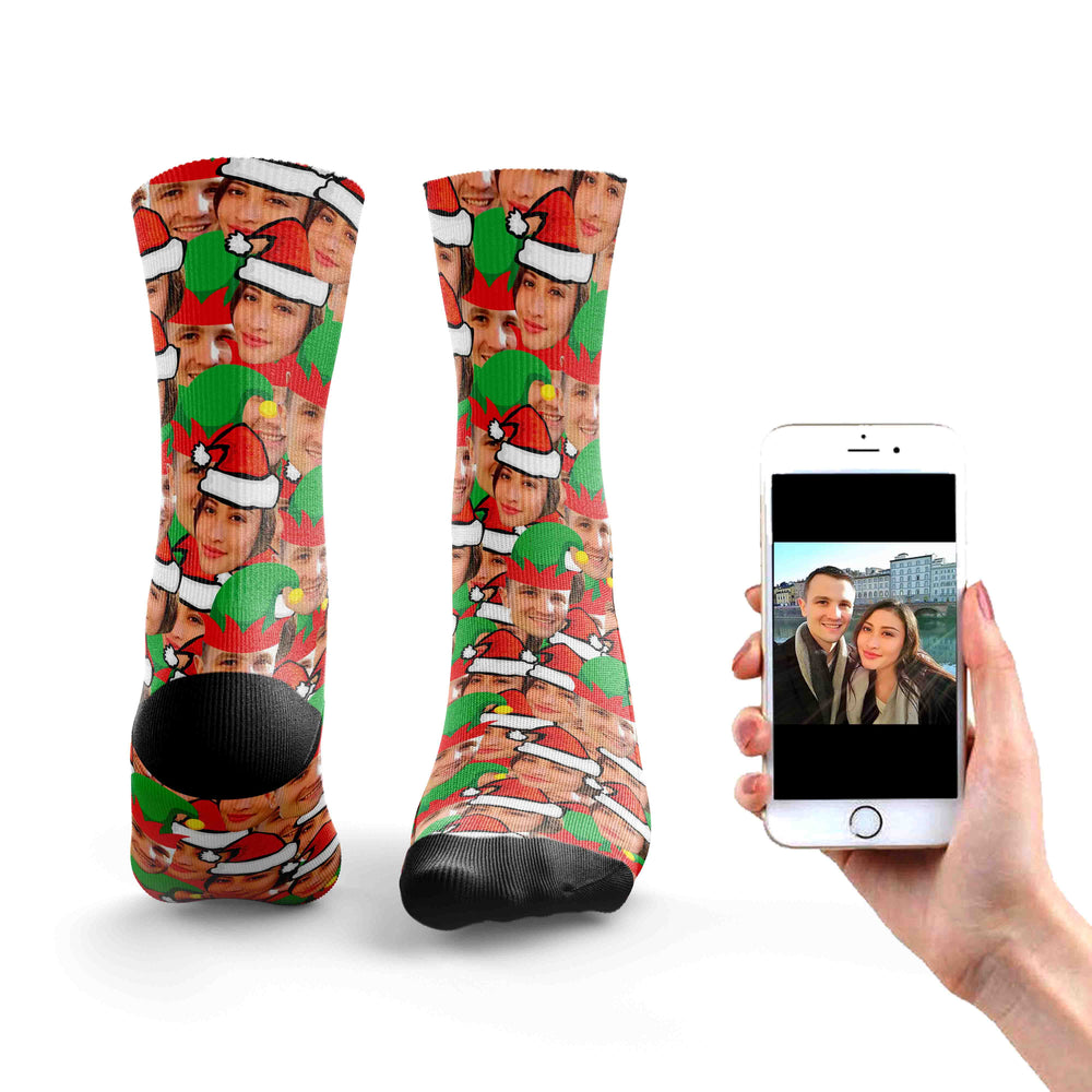 Couples Christmas Multi Face Socks