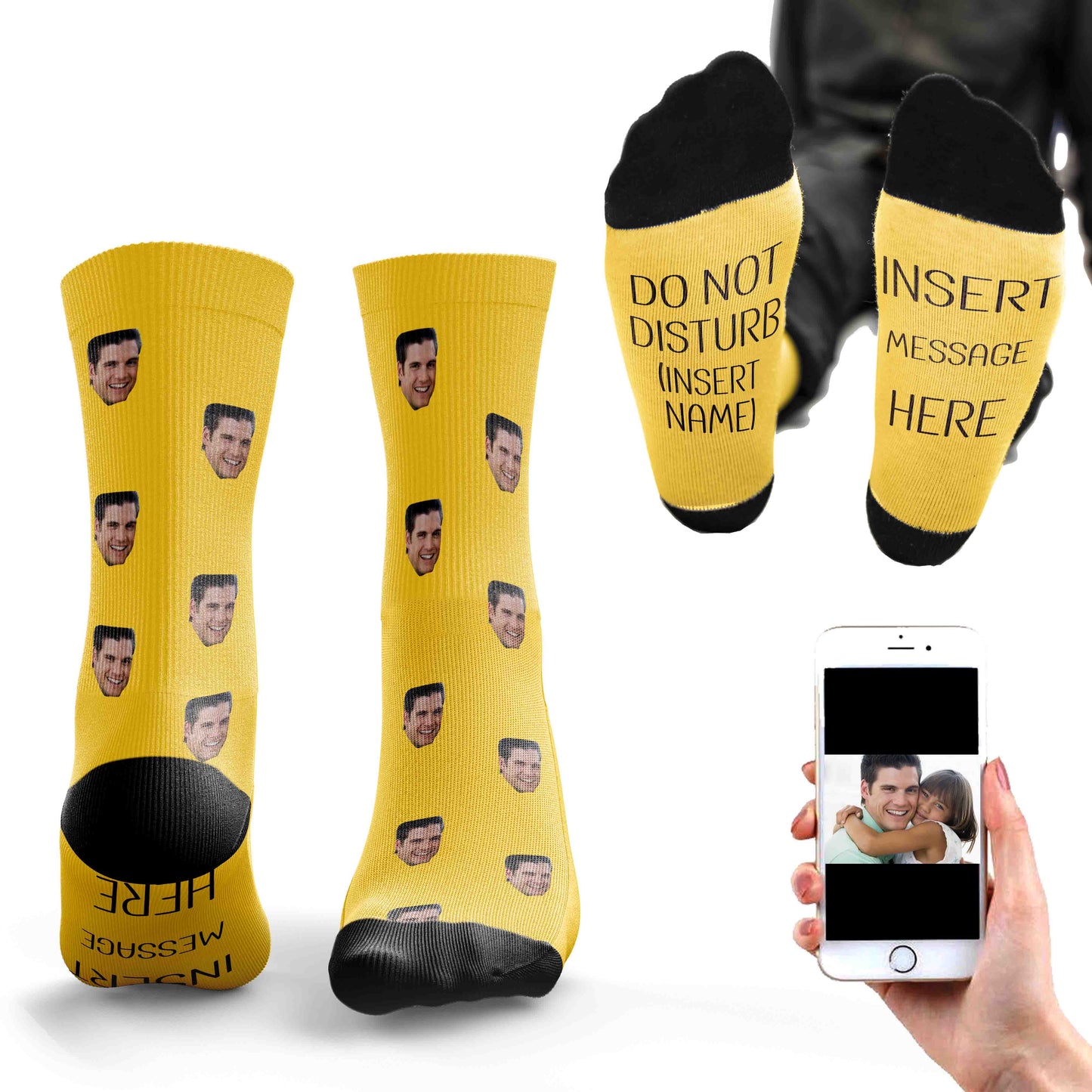 
                  
                    Face Socks - Personalised Message
                  
                