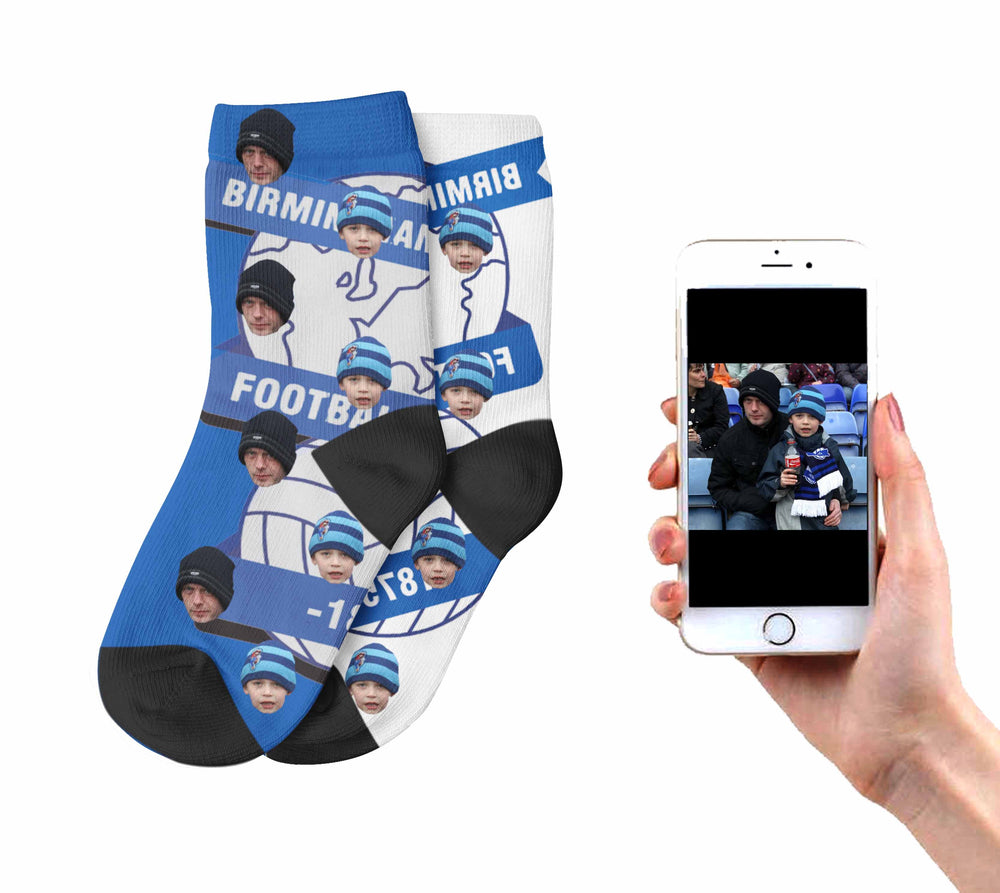 Kids Personalised Blues Socks