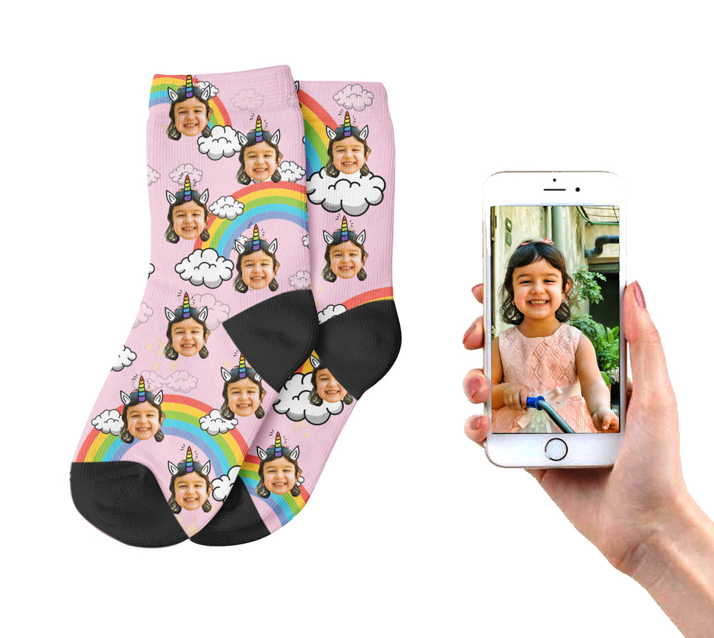 Pink Unicorn Kids Socks