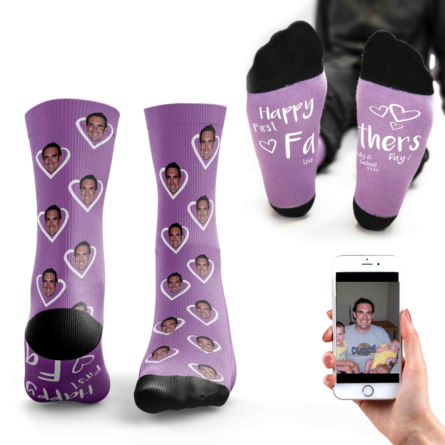 
                  
                    Happy First Fathers Day Socks
                  
                