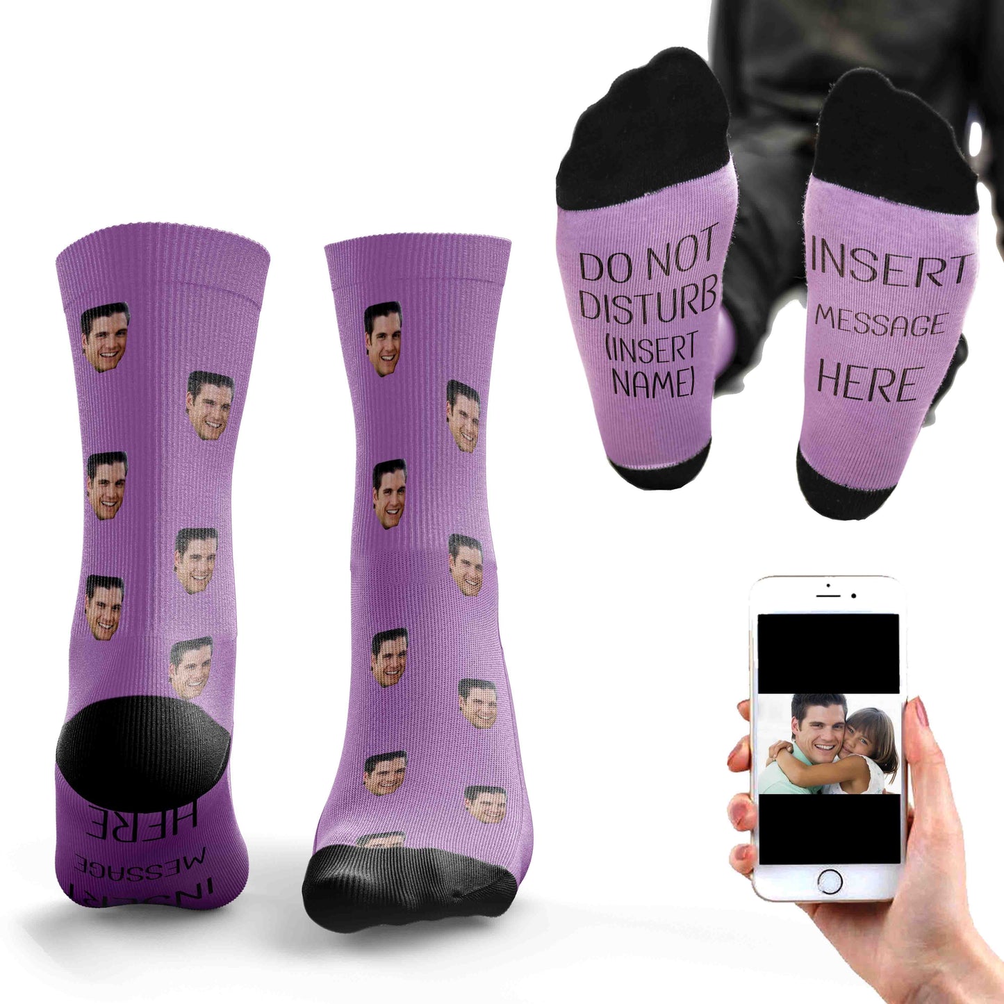 
                  
                    Face Socks - Personalised Message
                  
                
